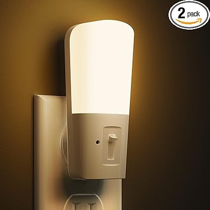 L LOHAS LED Dimmable Night Light[2 Pack], LED Night Lights Plug into Wall with Dusk to Dawn Sensor, Soft White 3000k Brightness Adjustable, Kids Nightlight for Bedroom,Baby Nursery,Hallway