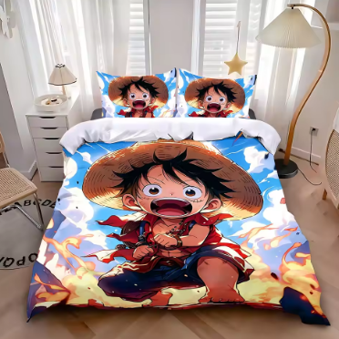 Duvet Cover Pillowcase Bedding Set Hot Anime O-ONES P-PIECES Adult Boy Girl Bedroom Decoration Children Single Double Large Size