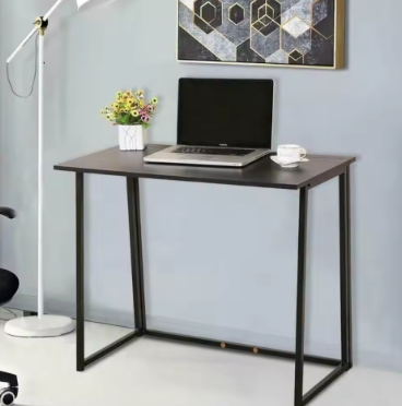 Folding Small Desk Home Office Desk Laptop Study Writing Table- BLACK